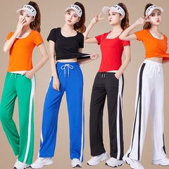 Đồ thể thao nữ mới tay ngắn, quần dài thích hợp vận động