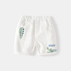 Quần short kaki in hoạt hình cá sấu cho bé trai