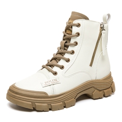 Giày boots da nữ kiểu dáng trẻ trung năng động phong cách Âu Mỹ