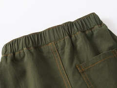 Quần short kaki thêu chữ phối viền cho bé trai