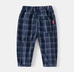Quần dài cotton mềm mại họa tiết sọc caro cho bé trai