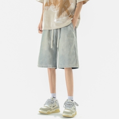 Quần short jean nam dây rút phù hợp thời trang năng động