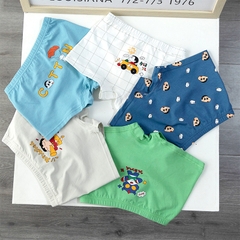 Combo 5 quần lót boxer cotton nguyên chất in hoạt hình cho bé trai