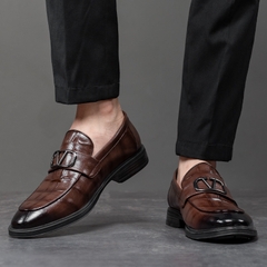 Giày kiểu slip-on nam chất da cao cấp sang trọng phong cách Anh Quốc