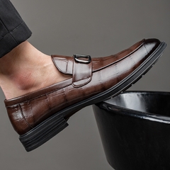 Giày kiểu slip-on nam chất da cao cấp sang trọng phong cách Anh Quốc