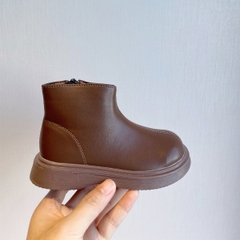 Giày boot cổ thấp cao cấp đế mềm phong cách Hàn Quốc đơn giản cho bé gái
