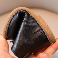 Giày boot Martin đế mềm khóa kéo một bên phong cách Hàn Quốc cho bé gái