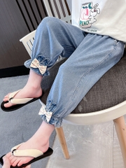 Quần jean ống túm kiểu dáng thời trang dành cho bé gái