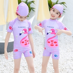 Đồ bơi liền mảnh in hình dễ thương vải nhanh khô dành cho bé gái