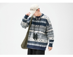Áo len dệt kim unisex họa tiết Fair Isle hot trend