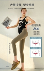 Quần legging nữ dài bảy tấc ôm dáng, phong cách Hàn Quốc dành cho các môn thể thao