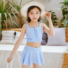 Bộ đồ bơi hai mảnh với áo hai dây và váy dành cho bé gái từ 3 đến 12 tuổi