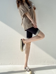 Quần legging ngắn thiết kế lai quần cá tính, phong cách Hàn quốc dành cho nữ