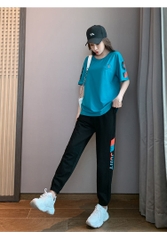 Bộ đồ cotton mỏng xu hướng thời trang giản dị dành cho các môn thể thao