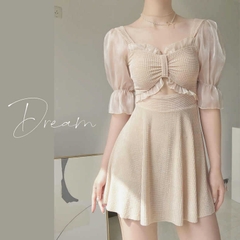 Bộ đồ bơi một mảnh nữ kiểu dáng kín đáo che bụng phong cách Hàn Quốc