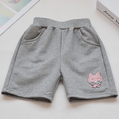 Quần short kiểu dáng thể thao in họa tiết mèo dễ thương dành cho bé gái