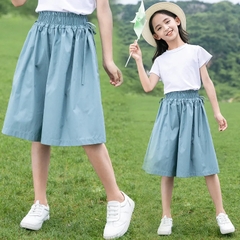 Quần giả váy ống rộng kiểu dáng mỏng phong cách đơn giản dành cho bé gái