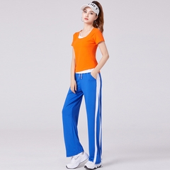 Đồ thể thao nữ mới tay ngắn, quần dài thích hợp vận động