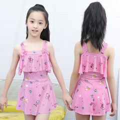 Bộ đồ bơi liền mảnh phong cách công chúa tay phồng dành cho bé gái