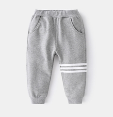 Bộ đồ thể thao cotton sọc dài tay cho bé trai
