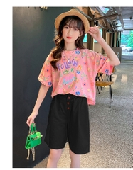 Quần short vải cotton kiểu dáng mỏng hợp thời trang dành cho bé gái