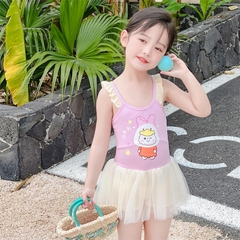 Bộ đồ bơi liền mảnh kiểu dáng công chúa dễ thương dành cho bé gái
