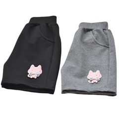 Quần short kiểu dáng thể thao in họa tiết mèo dễ thương dành cho bé gái