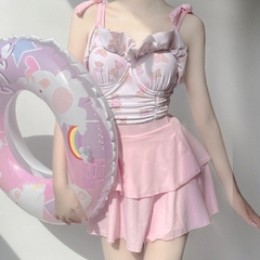 Bộ đồ bơi một mảnh phong cách lolita Nhật Bản dễ thương, ngọt ngào