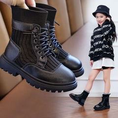 Giày boot Martin UNMUN đế mềm phong cách Hàn Quốc mới cho bé gái