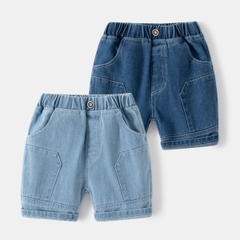 Quần short denim thoáng mát phối túi đơn giản cho bé trai