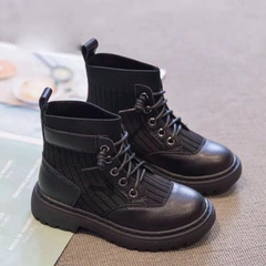 Giày boot Martin UNMUN đế mềm phong cách Hàn Quốc mới cho bé gái