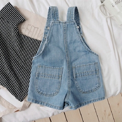 Quần yếm jean hai dây kiểu dáng mới dành cho bé gái