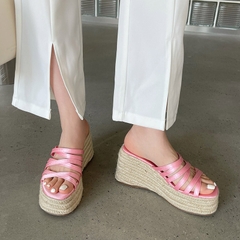 Giày sandal đế xuồng nữ phong cách La Mã thời trang đi biển mùa hè