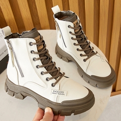 Giày boots da nữ kiểu dáng trẻ trung năng động phong cách Âu Mỹ