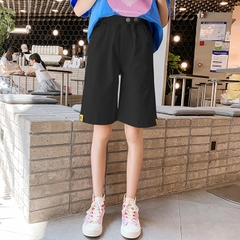 Quần 5 tấc vải cotton lưng cao co giãn thời trang dành cho bé gái
