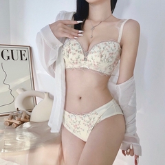 Bộ đồ lót phối ren nâng ngực chống chảy xệ, không gọng thép dành cho nữ