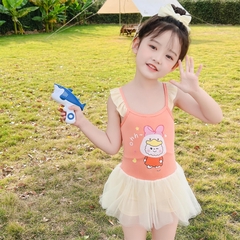 Bộ đồ bơi liền mảnh kiểu dáng công chúa dễ thương dành cho bé gái