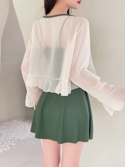 Bộ đồ bơi hai mảnh phối ren mỏng gợi cảm hợp thời trang quyến rũ