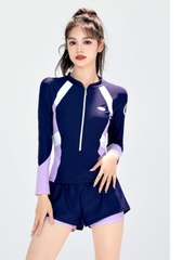 Bộ đồ bơi phong cách thể thao dài tay mới dành cho nữ