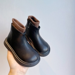 Giày boot cổ thấp cao cấp đế mềm phong cách Hàn Quốc đơn giản cho bé gái