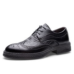Giày nam kiểu dáng giày Brogue với hai lớp da bò cao cấp