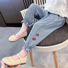 Quần jean ống túm kiểu dáng thời trang dành cho bé gái