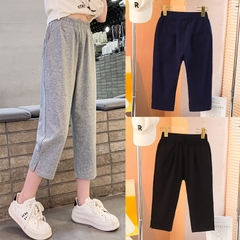Quần lửng vải cotton co giãn kiểu dáng thể thao vận động dành cho bé gái