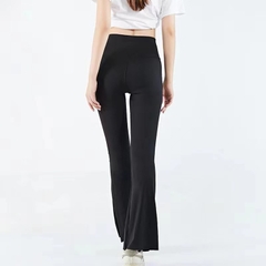 Quần legging nữ lưng cao ôm eo ống loe co giãn tôn dáng người mặc