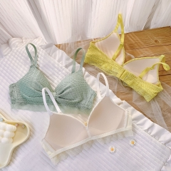 Bộ đồ lót nữ cup hình tam giác nâng ngực chống chảy xệ, phong cách tươi mới ngọt ngào