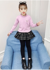 Quần legging giả váy có lớp nhung dày thời trang kiểu dáng mới dành cho bé gái