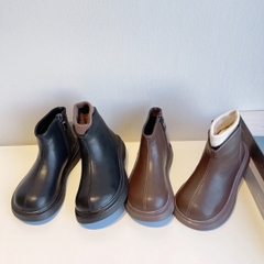 Giày boot cổ thấp cao cấp đế mềm phong cách Hàn Quốc đơn giản cho bé gái