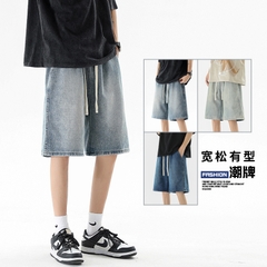 Quần short jean nam dây rút phù hợp thời trang năng động