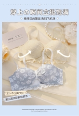 Bộ đồ lót nữ phối ren hoa cúc thời trang, nâng ngực quyến rũ dành cho nữ
