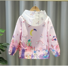 Áo khoác chống nắng có mũ trùm đầu in hình nhiều màu sắc dễ thương dành cho bé gái
